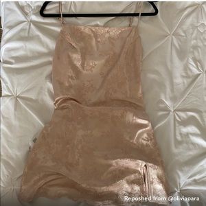 Pink Satin Mini Dress